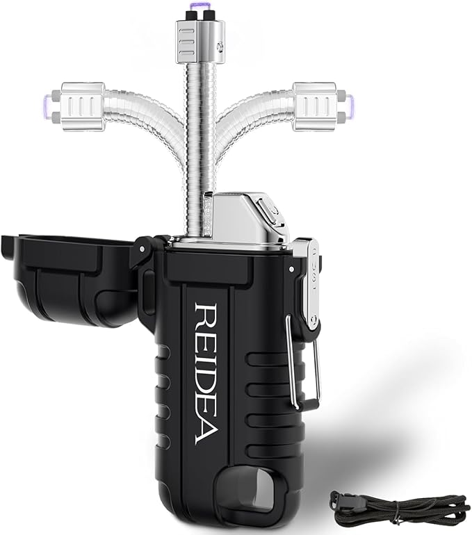 REIDEA Lighter Q5 Flexible Electric Lighter, USB Rechargeable Windproof Waterproof Flameless Arc Lighter for Candle, Aromatherapy, Camping, BBQ, and More