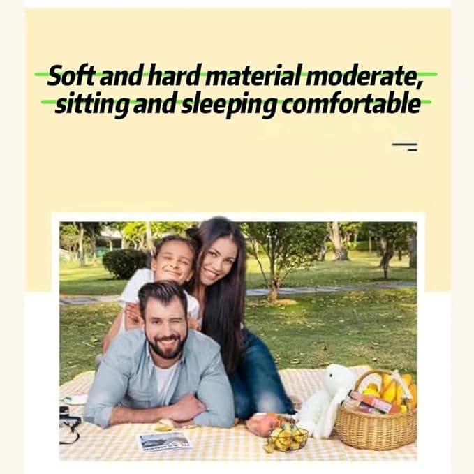 Oversized outdoor placemat Light Weight waterproof folding tote bag Yellow and White Stripes Perfect for Beach Lawn parties (Yellow and White stripes) (60""×80 "")
