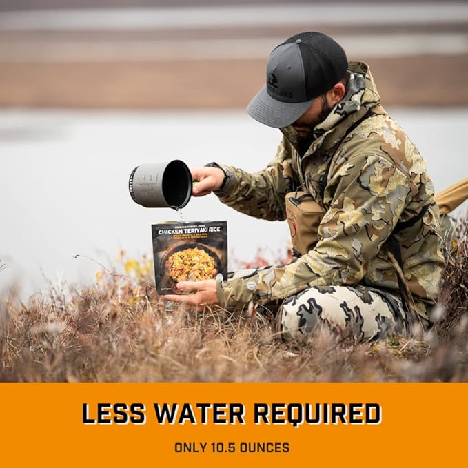 Peak Refuel Chicken Teriyaki Rice 6 Pack | Premium Freeze Dried Camping Food | Backpacking & Hiking MRE Meals | Just Add Water | 100% Real Meat | 240g of Protein | Pouch (Teriyaki - 6 Pack)