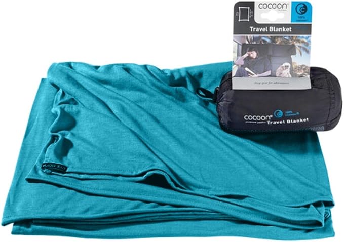 COCOON - Coolmax Travel Blanket | Compact Throw Blanket for Camping and Hiking | Fits in Backpack | Attaches to Luggage | Travel Essential | Fast Drying (Regular 70" x 55")