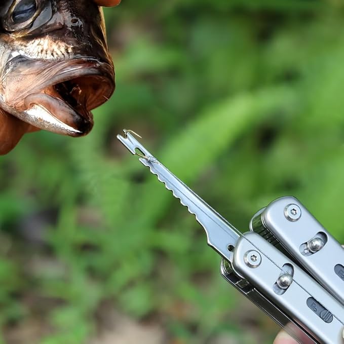 Roxon FT03 Build Your Own Multitool Accessory for Flex Multitool (Flat File, Fish Hook Remover & Fish Scaler, Fish Hook Sharpener Adjuster, Bicycle Spoke Wrench) good for Fishing & Camping