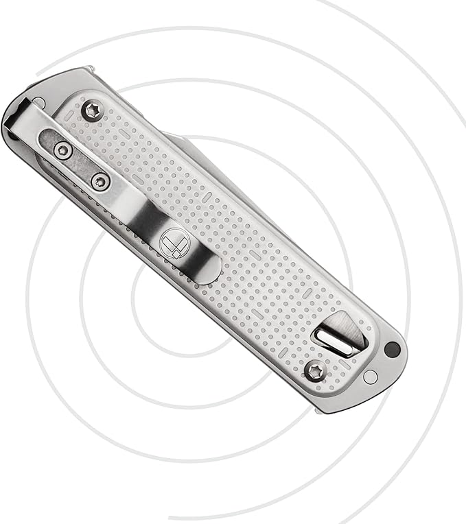 LEATHERMAN, FREE T4 Multitool and EDC Knife with Magnetic Locking and One Hand Accessible, Made in the USA, Stainless