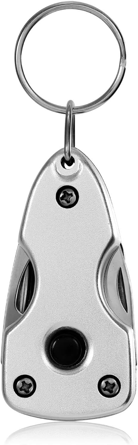 EDC Gear Outdoor Tools LED Keychain Key Ring Clip, Multi-function Tools with Screwdriver, practical gift for Fathers, Men