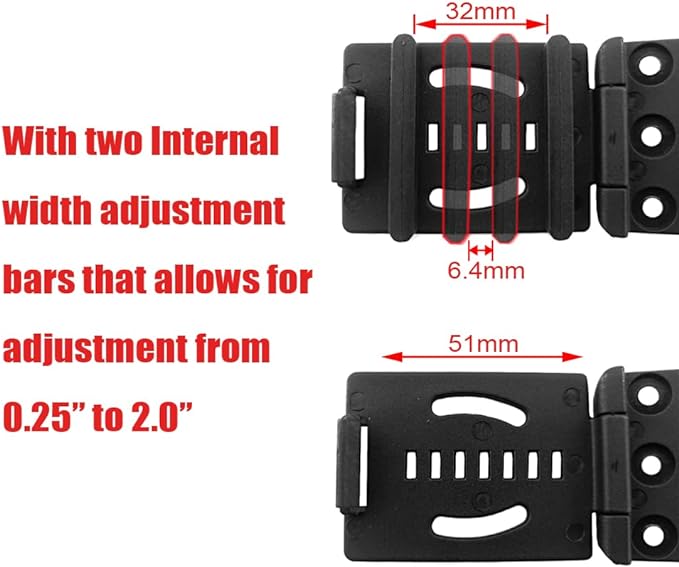 2-Pack Knife Belt Clip Outdoor Loops Gun Blade Sheath Tool Lock with Mounting Hardware, Mag Pouches Sheath Holster, Universal Utility EDC Belt Clip Camping DIY Clip Gun Holsters(Black)