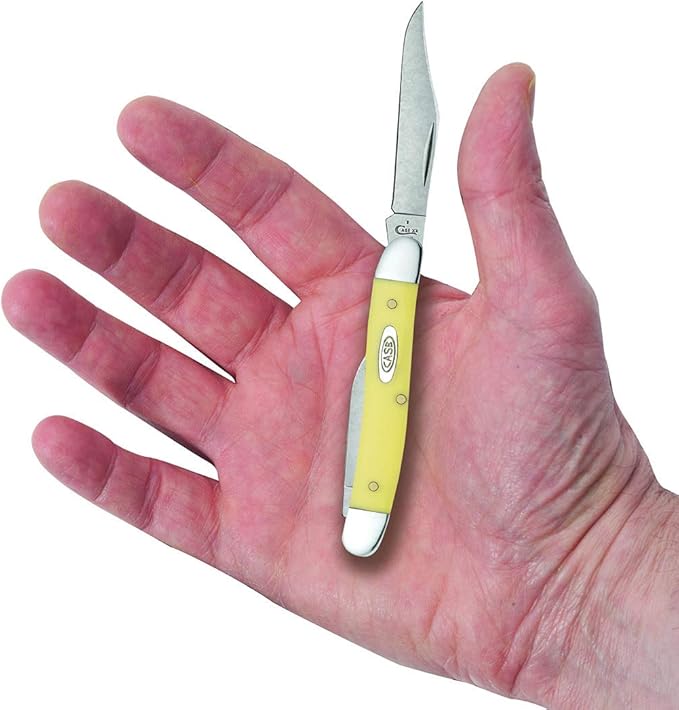 Case WR XX Pocket Knife Yellow Synthetic Pen Cv Item #109 - (32087 Cv) - Length Closed: 3 3/8 Inches