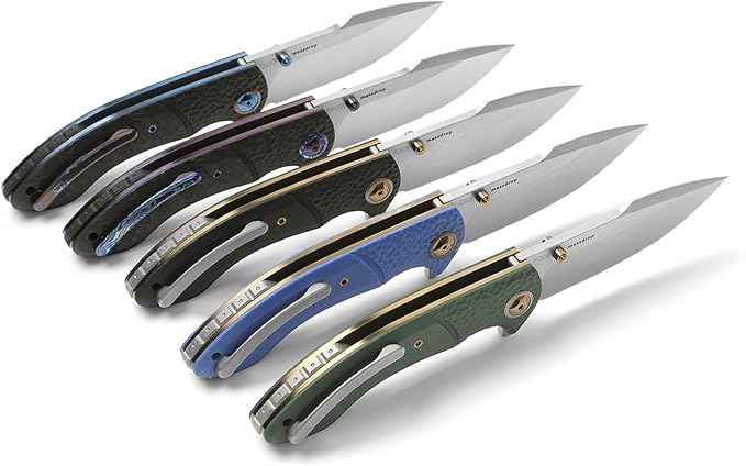 Drop + Eric Ochs Orca Titanium Liner Lock Folding Pocket Knife, EDC, Collector's Knife