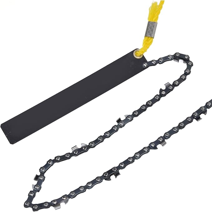 Atyhao , 48 Inch Tree Limb Hand Rope Chain Saw 63 Teeth Comfortable Handle High Hardness Folding Pocket Chainsaw for Tree Pruning