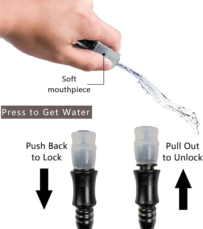 Hydration Bladder 2 Liter Leak Proof Water Reservoir,BPA Free,Wide Opening, Military Water Bladder Combined with Hydration Backpacks for Biking Hiking Running Camping Climbing.