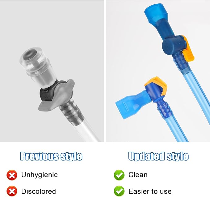 4pcs Bite Valve Replacement for Camelbak, Silicone Mouthpiece Nozzle Replacements with Straight & Angled Hose Connector O-Rings Water Pipe Tube for Hydration Bladder Cycling Camping Supplies