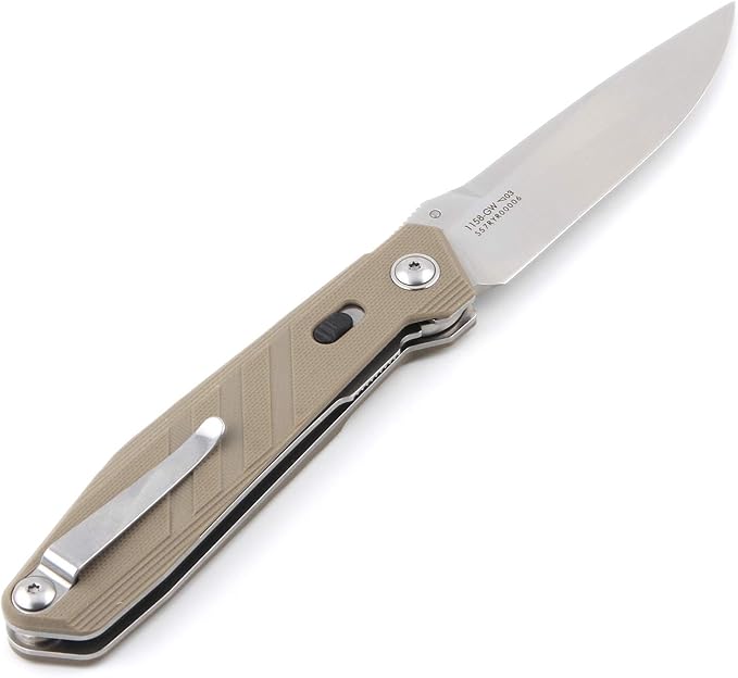 Sanrenmu 1158 Pocket Folding Blade Knife 8Cr13 Steel Blade G10 Handle
