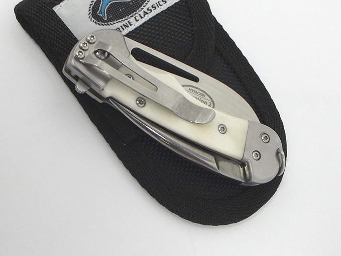 With BONUS LEATHER STRAP AF377 Generation 2 Bone Handle Crew Professional Rigging Knife With BONUS Leather Lanyard Strap