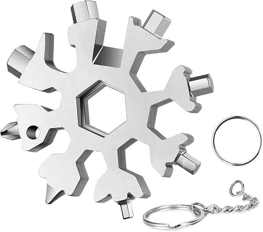 20 In 1 Snowflake Multi Tool, Cool stocking stuffers for men Christmas Gift,Unique Gift for Men Dad Women
