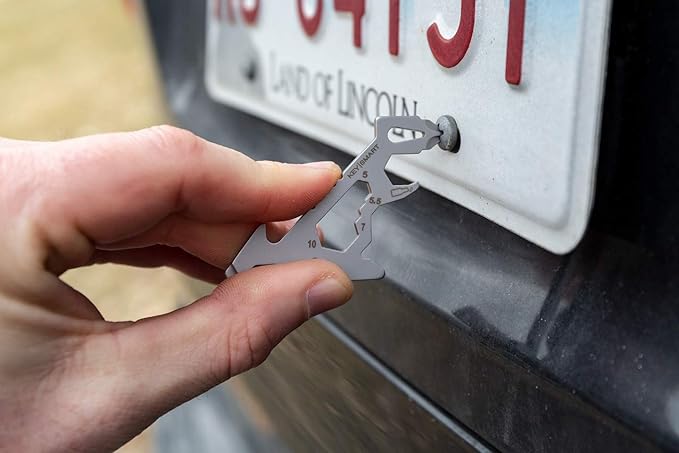 KeySmart AllTul Dino - 5-in-1 Everyday Carry Multi-Purpose Keychain Multitool with Bottle Opener, Wrench, Philips Head, Flat Head and Letter Opener