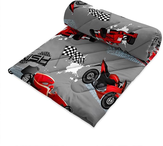 Axolotl Racing Car Lightweight Travel Blanket,Cooling Red Car Printed Camping Blanket,Boys Extremly Gaming Packable Portable Outdoor Blanket,Waterproof Travel Blanket for Hiking,Traveling,Camping,Grey