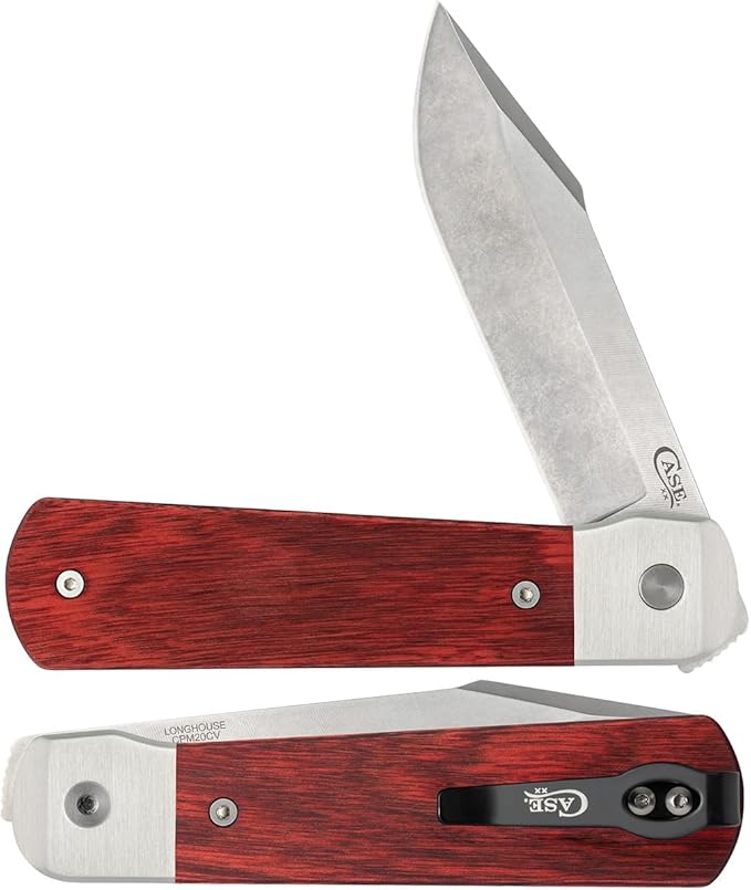 Case XX WR Pocket Knife, LONGHOUSE™ - SMOOTH ROSEWOOD ItemNumber 50909 - (LONGHOUSE CPM20CV) Length Closed: 4 Inches