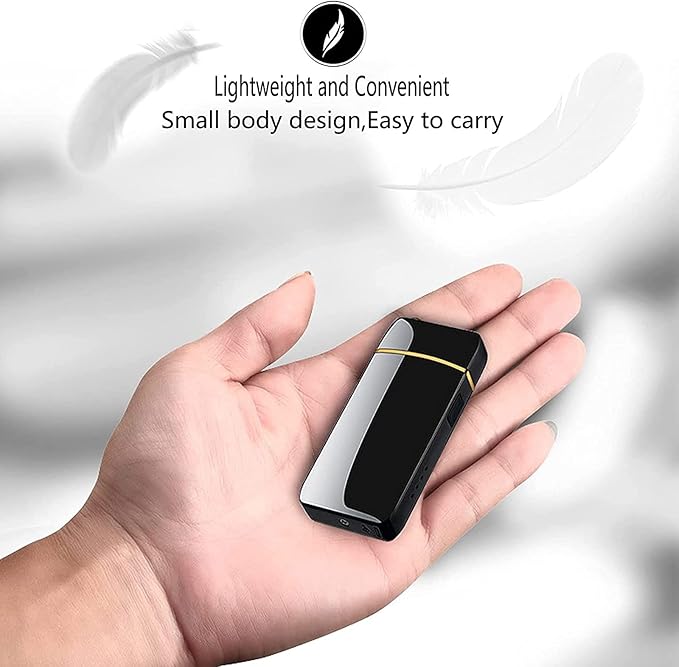 Arc Lighter, Smart Electric Lighter, USB Rechargeable Lighter Windproof Flameless Lighter Lightweight Plasma Lighter for Fire,BBQs,Fireworks,Candle,Camping - Outdoors Indoors (T3 Black Dragon)