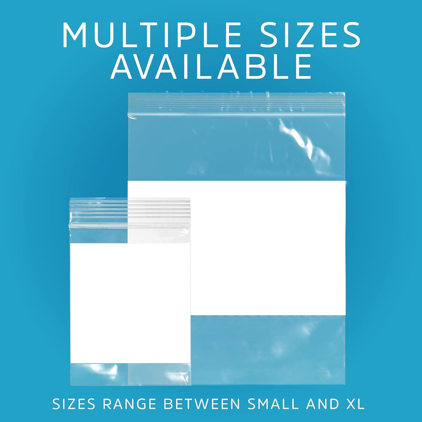 10" x 13" Large Zip Bags, 2 Mil Thick Clear Plastic Reclosable Zipper Lock Bags with Write-on White Block, with Resealable Zip Top Lock for Food Storage & Office Supplies, 1000 Count