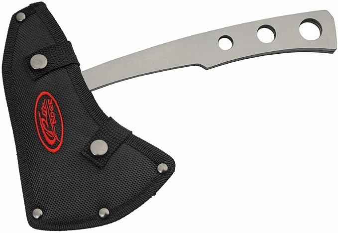SZCO Supplies 9.5” 2 Piece Outdoor Sport Throwing Hatchet with Nylon Sheath Silver