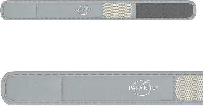 PARA'KITO Mosquito Insect & Bug Protection Wristband - Mosquito Stickers, Bug Spray Alternative Essentials for Beach, Camping, Desert Hiking, Christmas Bonfires - Natural Essential Oils (Smokey Grey)
