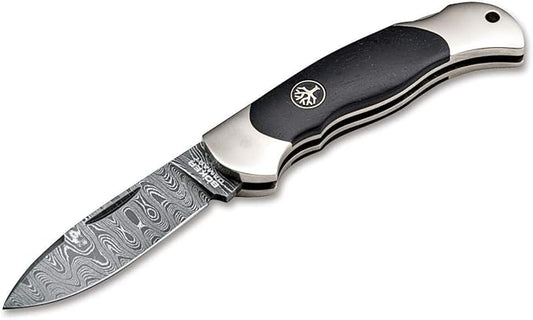 Boker Plus Junior Scout Spearpoint Ironwood Damascus Folding Pocket Knife 111930DAM