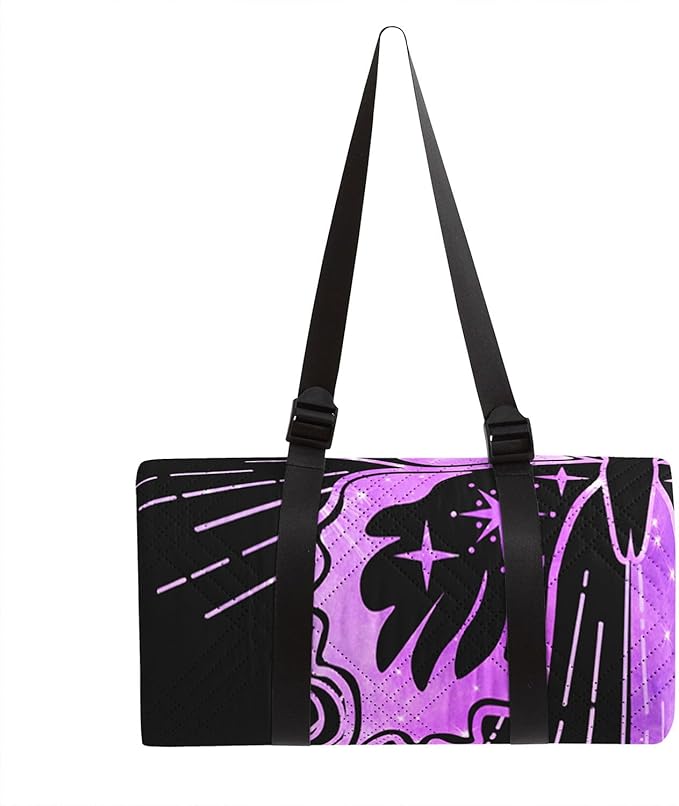 Outdoor Picnic Blanket Portable Ultrasonic Waterproof Picnic Mat Symmetrical Butterfly Printed Camping Beach Mat for Sand and Wet Grass Hiking (Symmetrical Butterfly S)