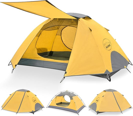 KAZOO Waterproof Backpacking Tent 2/3 Person Lightweight Camping Tents 2/3 People Hiking Tents Aluminum Frame Double Layer
