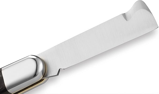 Due Buoi Grafting Knife 203C BUFALO Horn Handle. (Professional Knife NOT an EDC Pocket Knife)
