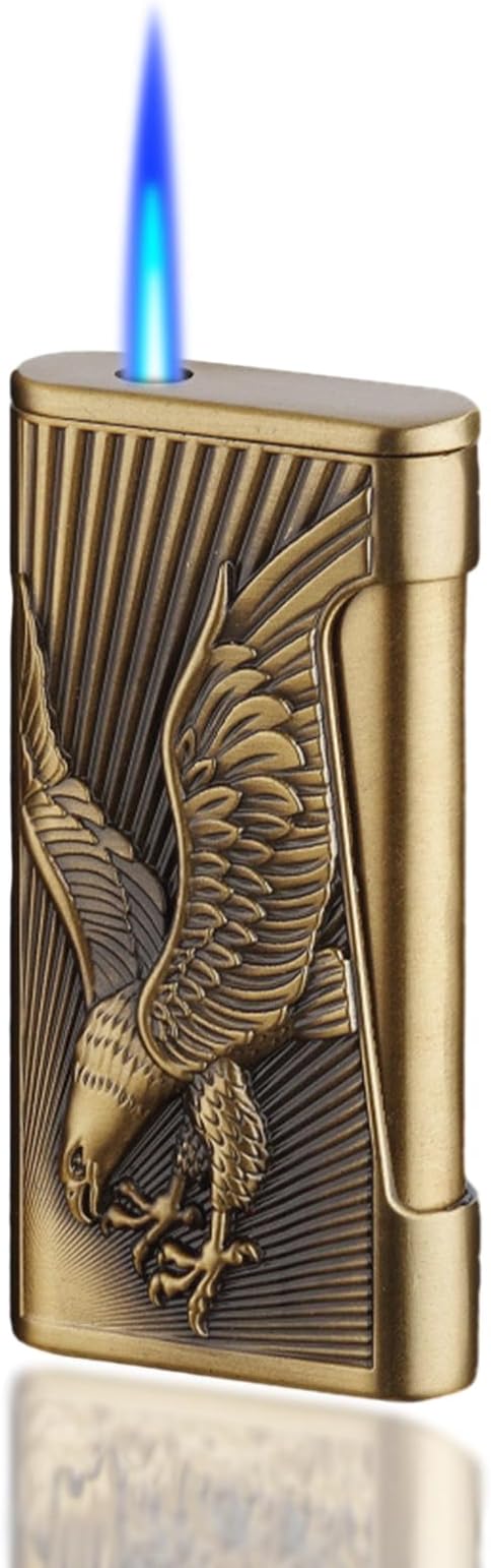 Eagle Lighter, Cool Lighter, Windproof Lighter, Soft Flame Lighter,Butane Torch Lighter, Men's Lighter, Unique Lighter Gift, Candles, Outdoor, Camping Accessories (No Butane Fuel) (Eagle)