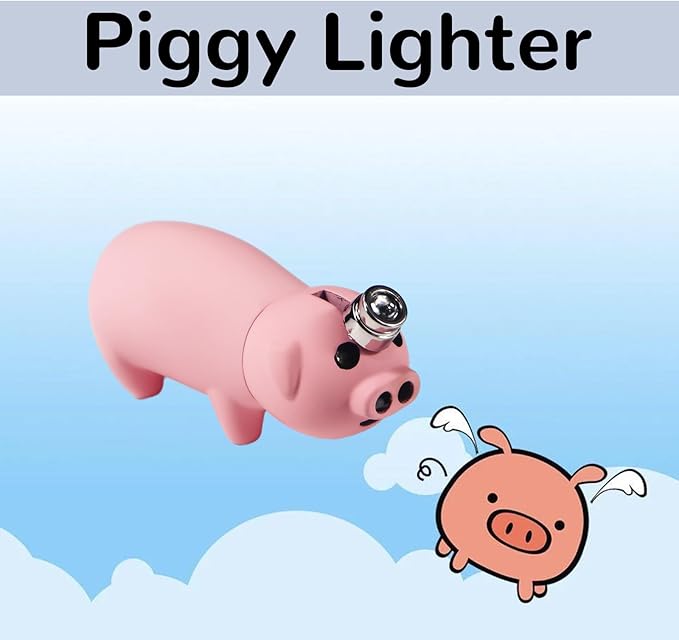Cute Cartoon Animal Lighter Butane Refill, Pretty Aesthetic, Unique for Women Candles Gifts Camping BBQ (No Butane Fule) (26#)