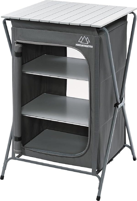 Foldable Roll Top Camping Pantry and Table, Made by Caddis Sports