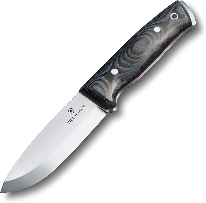 Victorinox 4.2261 Outdoor Master Mic Large with Pouch Full Tang Knife with Slightly Sharp Back to Ignite The Fire Starter in Blue/Black 8.7 inches