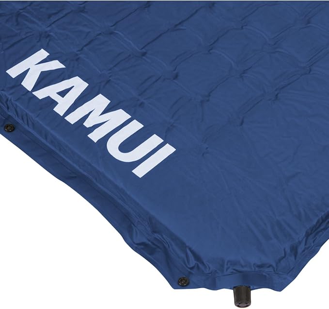 KAMUI Self Inflating Sleeping Pad - 2 Inch Thick Camping Pad Connectable with Multiple Mats for Tent and Family Camping (Blue)