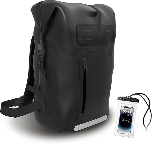 Waterproof Backpack,Heavy Duty Hiking Backpack,35/55/85L dry bag backpack waterproof for Men,Roll-Top Closure,for Kayaking, Travel, Hiking, Fishing, Camping, Motorcycles (black, 35L)