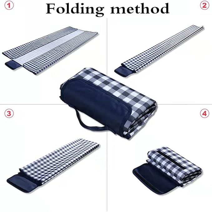 K Y KANGYUN Picnic Blanket|Beach Mat|Picnic Blanket for Indoor and Outdoor, 80" x 57" Sandproof Waterproof Larger Mat for Beach, Travel, Camping, Hiking, Park Grass,Machine Washable, Foldable.