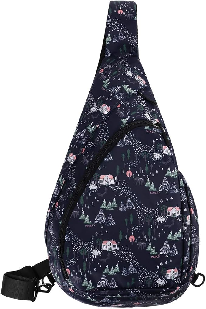 HUA ANGEL Crossbody Sling Bag for Men & Women Lightweight Waterproof Chest Shoulder Bag for Travel Hiking & Everyday Use