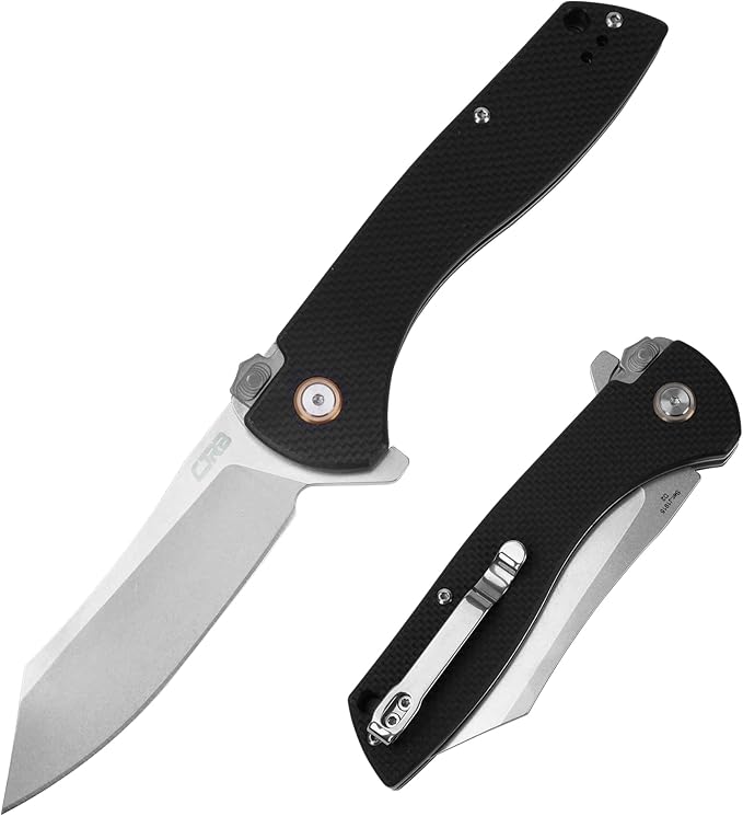 CJRB Cleaver folding Knives Pocket Knife D2 Steel Blade G10 Handle Kicker J1915