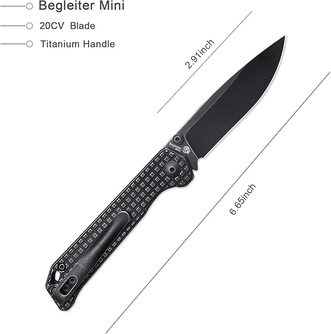 Kizer Begleiter Mini Pocket Knife 2.91 In Blade Steel 20CV EDC Knife Titanium Handle Folding Tools Ki3458RA3