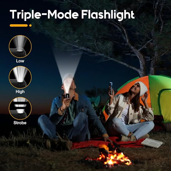 LcFun Electric Dual Arc Lighter USB Rechargeable, Windproof Plasma Lighters with LED Battery Indicator, Waterproof Flashlight Lighter with Whistle Lanyard for Camping, Survival Gear