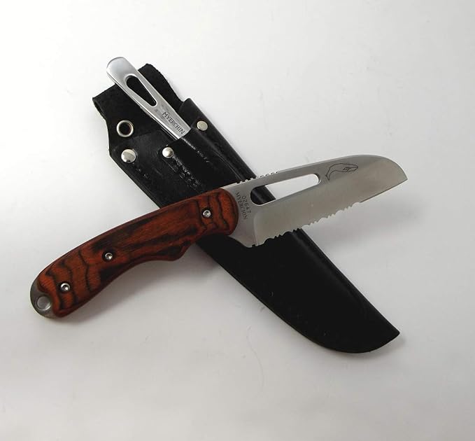 Tested at Sea Pro Wood Offshore System Knife Marlinspike Leather Sheath Rigging Tool System W100P