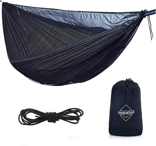onewind Hammock Mosquito Net, Single & Double Camping Hammock Bug Netting, No See Ums Net 360 Degree Insect Protection, Alternative for Onewind Bottom Entry Hammock