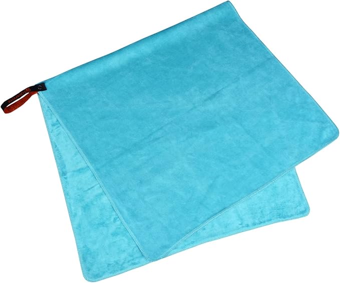 Gym Towels for Men 20inch X 40inch Women Microfiber Cycling Workout Sweat Towel Set Quick Dry Exercise Sports Travel Towel Fast Drying 2-Pack, (Army Green + Turquoise)