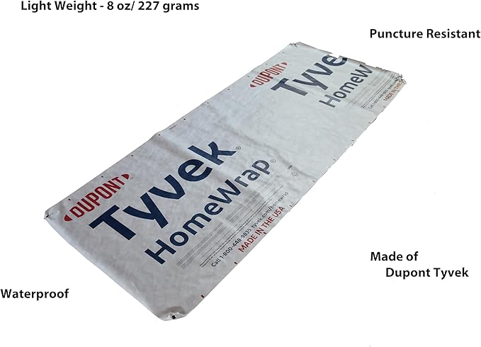 Ultralight Camping Tarp, Backpacking Tarp, Tyvek Sheet, Tyvek Tent Footprint 1 Person, Tyvek House Wrap, Tent Flooring, Tyvek Ground Cloth, Camping Tarp Under Tent, Multiple Sizes