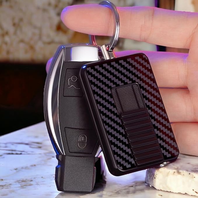 Keychain Lighter, Soft Flame Lighter, Creative Cool Design, Refillable Butane Torch Lighter, Windproof Lighter, Unique Men's Gift, Birthday Candle Camping (Butane Not Included) (Gold)
