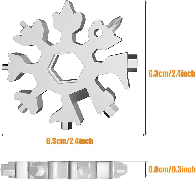 Gifts for Men, Stocking Stuffers for Men, 18 in 1 Snowflake Multitool, Christmas Gifts for Men, Gfits for Dad, Dad Gifts for Men Who Want Nothing, Cool Gadgets for Mens Gifts, Camping Essentials