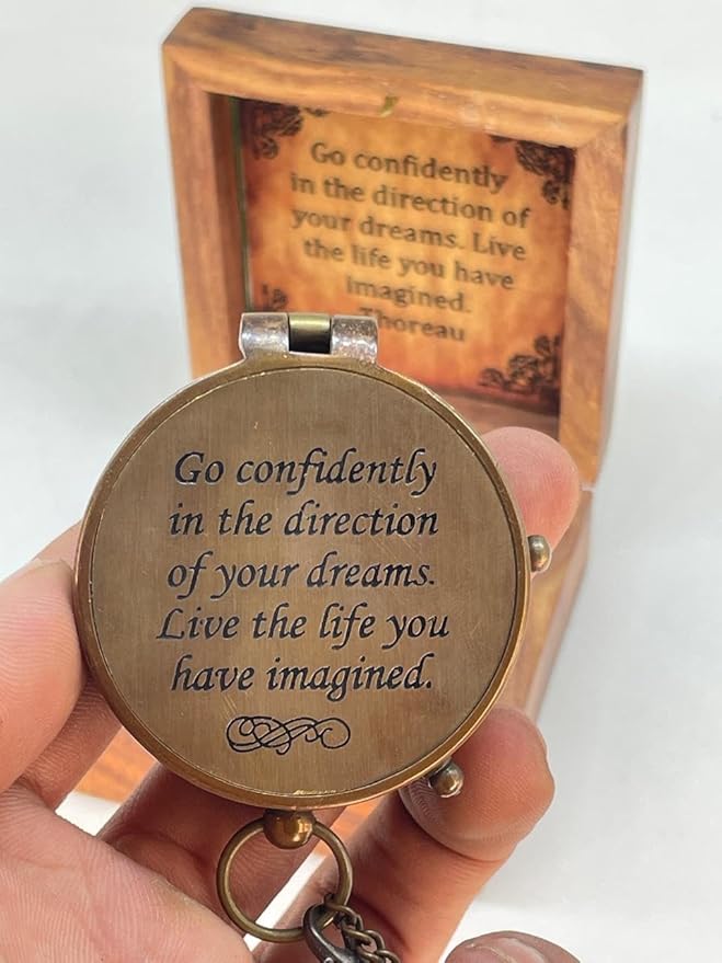 Nauticle Compass, Elegant Brass Compass with Engraved Pocket Sundial, Perfect Brass Decorative Objects, Timeless Navigation Perfect Brass Gifts for him.