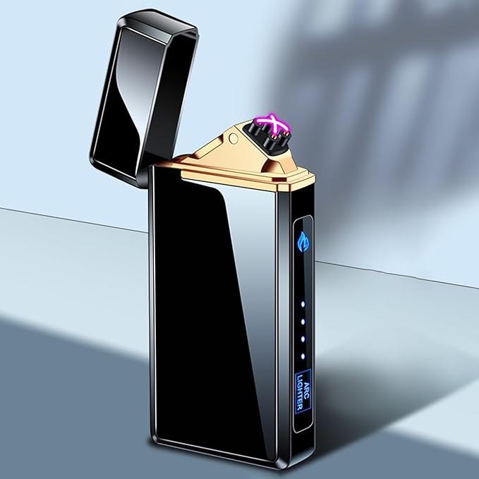 Electric Lighter, Rechargeable Lighter, Plasma Lighter, Waterproof USB Gifts for Men, Arc Flameless Lighters for Candle Incense, Outdoor Cooking Camping, Hiking Gear