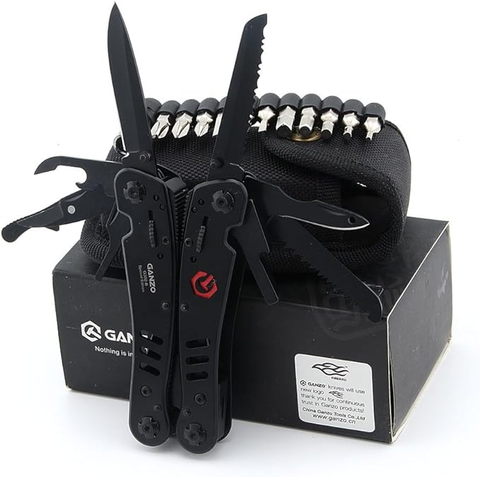 Ganzo Multi Tool Multifunctional Plier Folding Knife Screwdriver 26 in 1 Portable EDC Tools Kit Set (G302-B)
