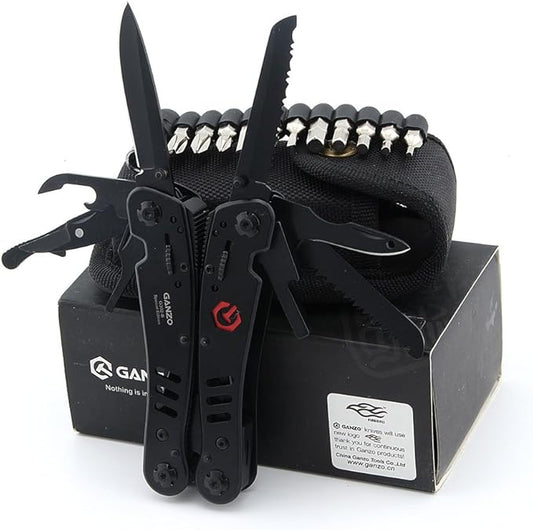 Ganzo Multi Tool Multifunctional Plier Folding Knife Screwdriver 26 in 1 Portable EDC Tools Kit Set (G302-B)