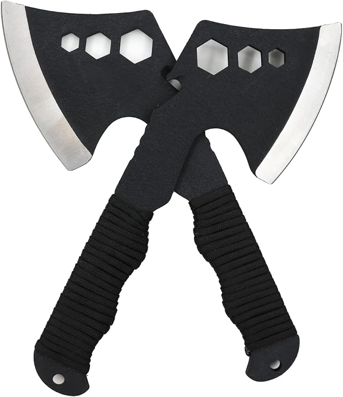 Lightweight Tactical Hatchets Small Camping Backpacking Axe with Nylon Fiber Handle for Bushcraft Outdoor Survival Hiking with 3 Hex Wrenches and Bottle Opener-2 Pack