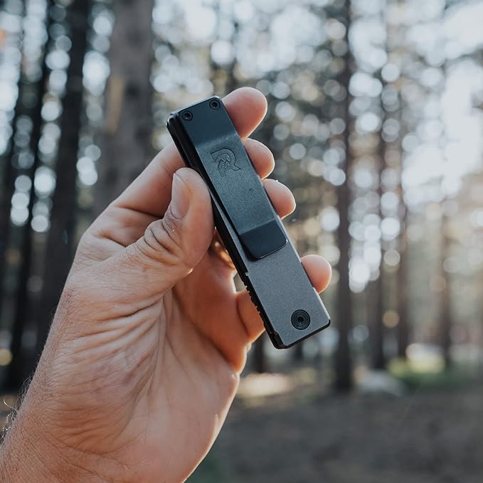 The Ridge Summit Knife | Folding Pocket Knife with Clip for Pocket Knife (Aluminum Gunmetal)